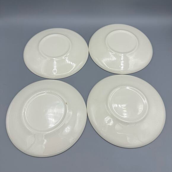 Royal Brown and Gold Swirl Bread & Butter plate and 3 Saucers Made in the USA - Picture 2 of 6